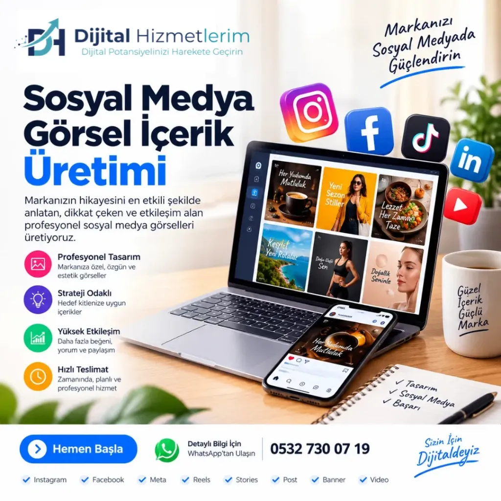 Sosyal Medya Görsel İçerik Üretimi - 15 Adet